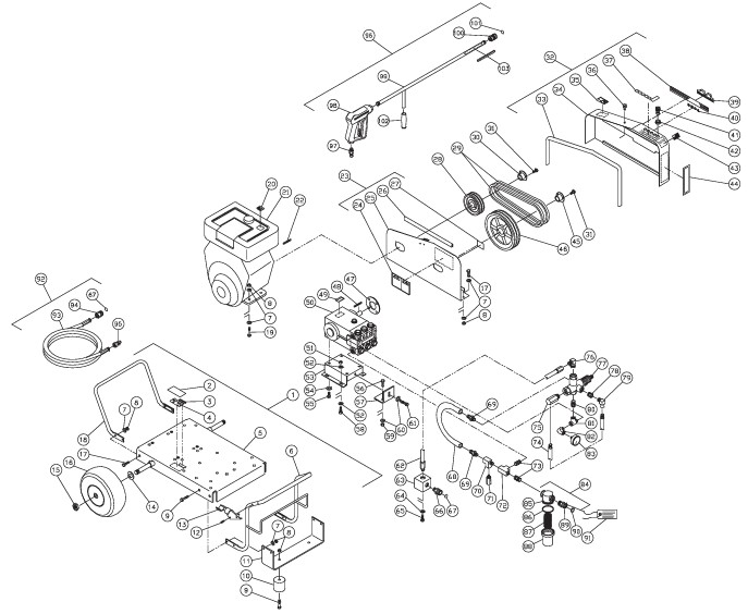 MITM CW-3504-3MV0 pressure washer parts and manual